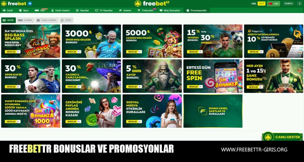 Freebettr Bonuslar ve Promosyonlar